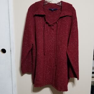 Pennington Red Sweater Pullover Cableknit 3XL Cozy Rystic Colorful